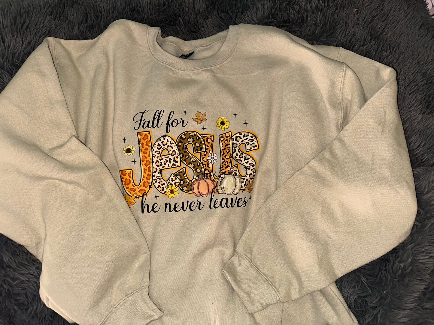 Fall For Jesus Crew Neck