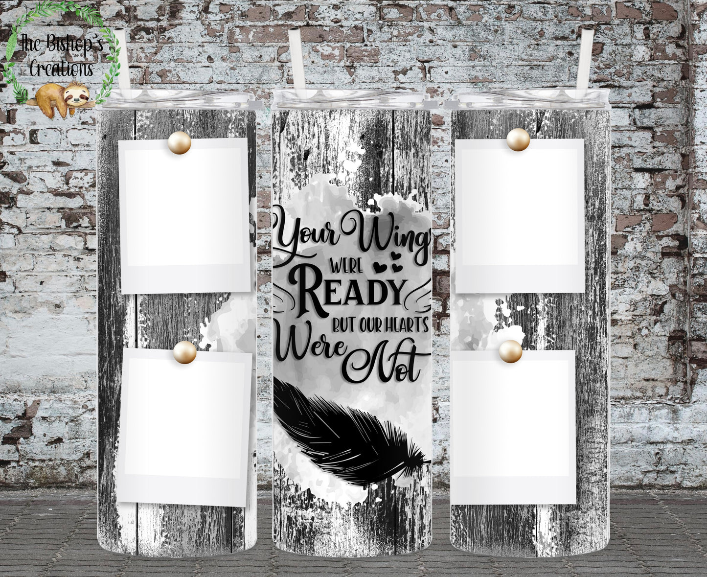 Wood Grain Memorial Tumbler