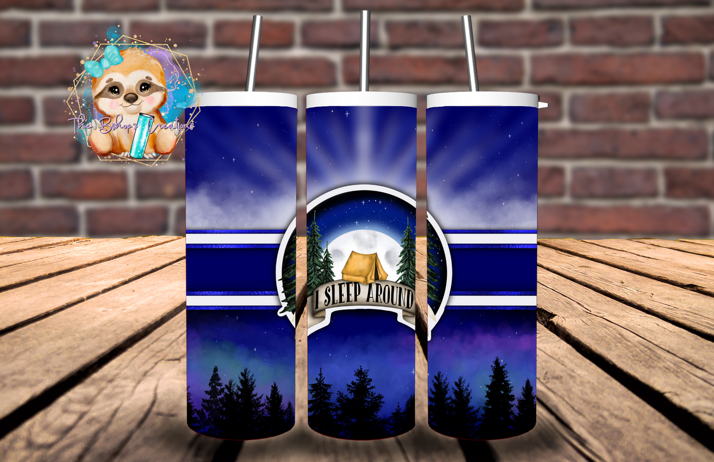 I Sleep Around Camping Tumbler