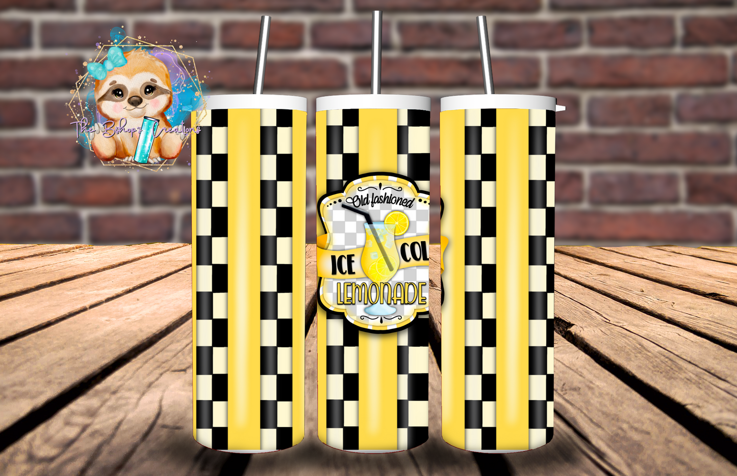 Lemonade Checkered Tumbler