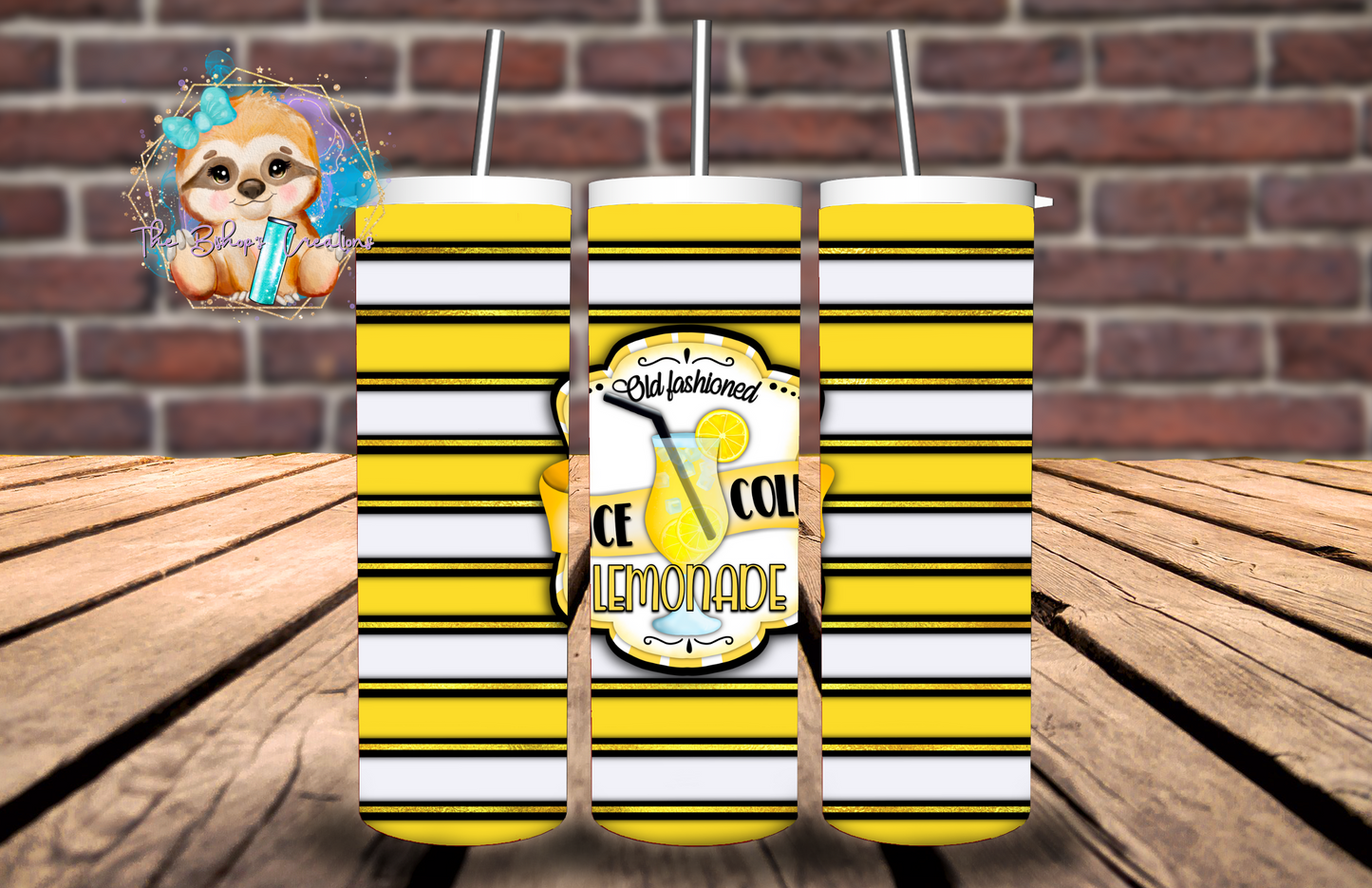 Lemonade Striped Tumbler