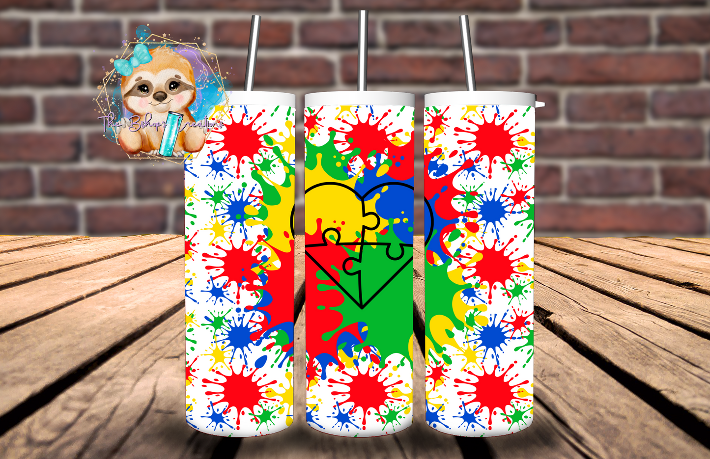 Autsim Heart Paint Splatter Awareness