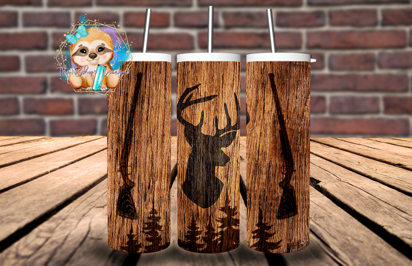 Woodgrain Deer Tumbler