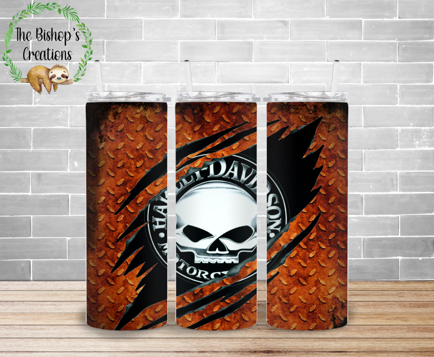 Skull Motorcycle Tumbler