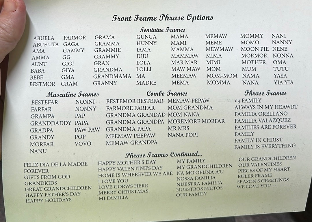 Custom Family Tree Sign